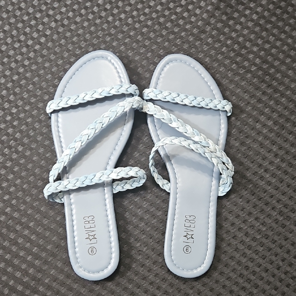 Love 83, Blue, Sandals, Size 9